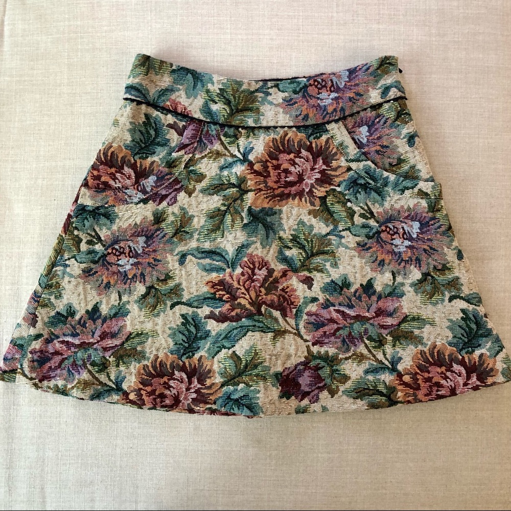 Free People Floral Skater Skirt
